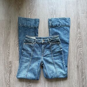 Zara mid rise flare jeans